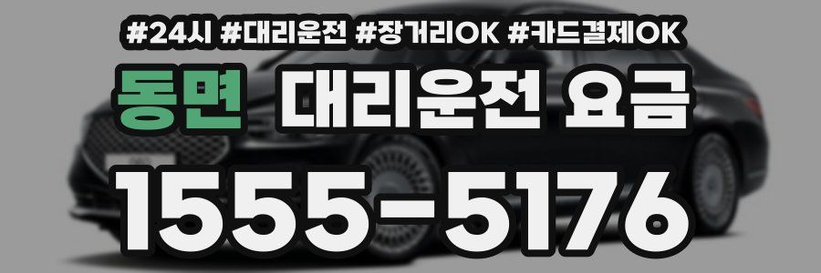 동면 대리운전 요금
