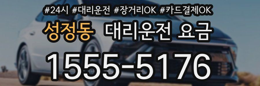 성정동 대리운전 요금