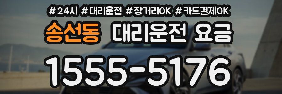 송선동 대리운전 요금