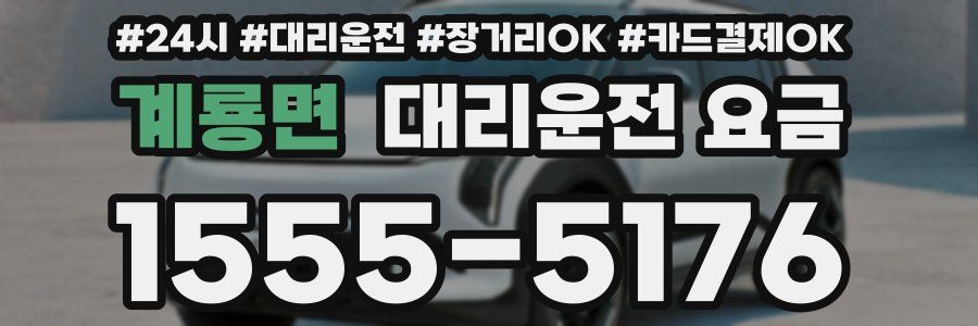 계룡면 대리운전 요금