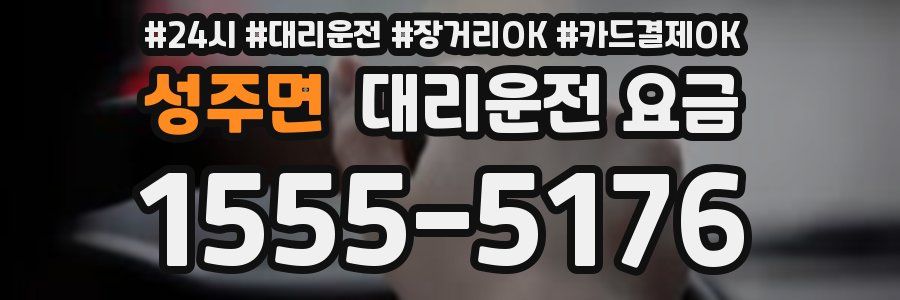 성주면 대리운전 요금