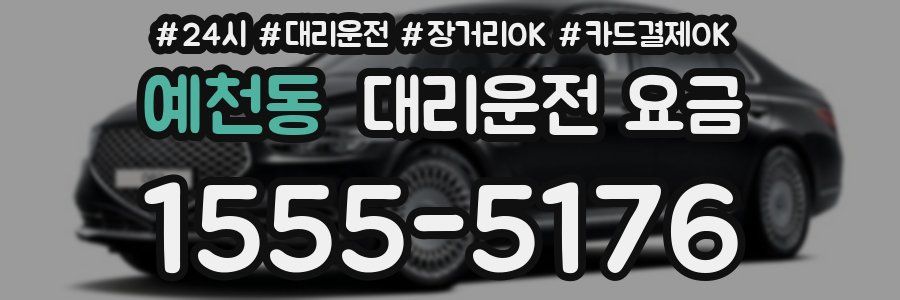 예천동 대리운전 요금