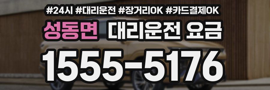 성동면 대리운전 요금