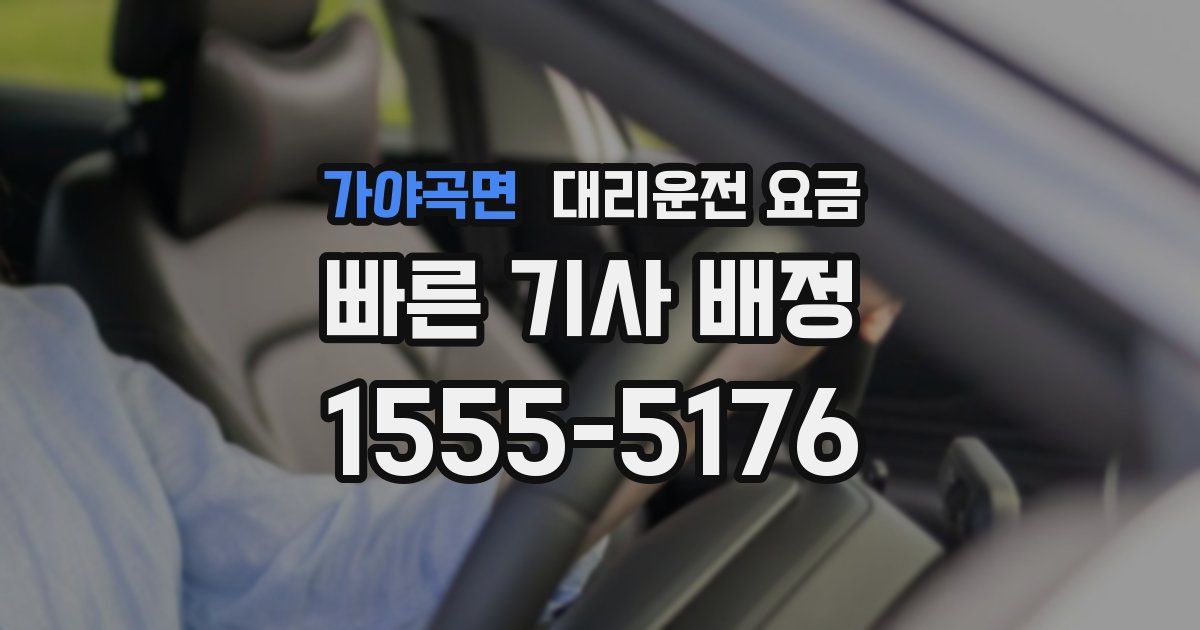 가야곡면 대리운전 가격