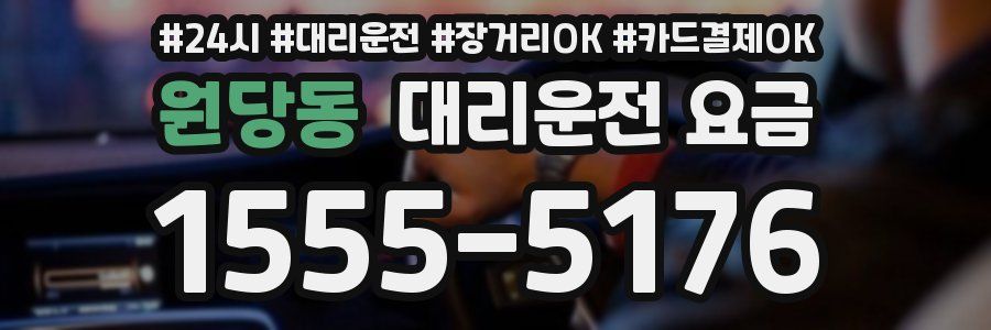 원당동 대리운전 요금
