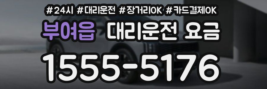 부여읍 대리운전 요금