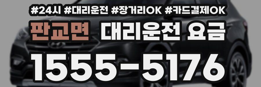 판교면 대리운전 요금