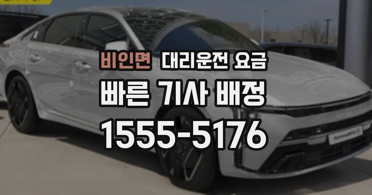 비인면 대리운전 가격