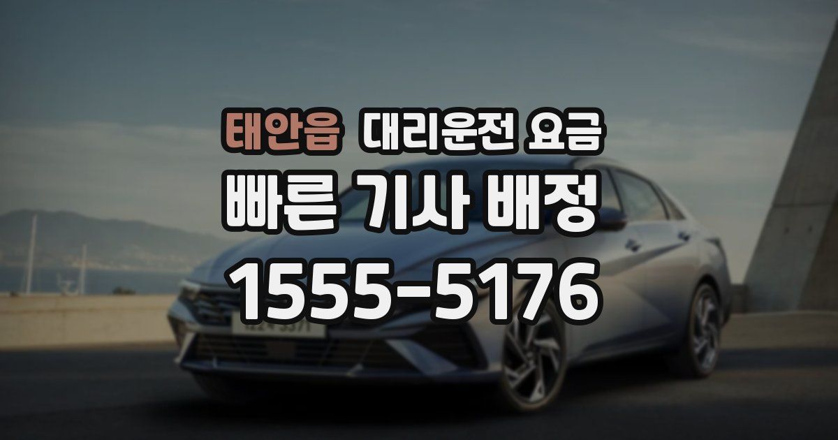 태안읍 대리운전 가격