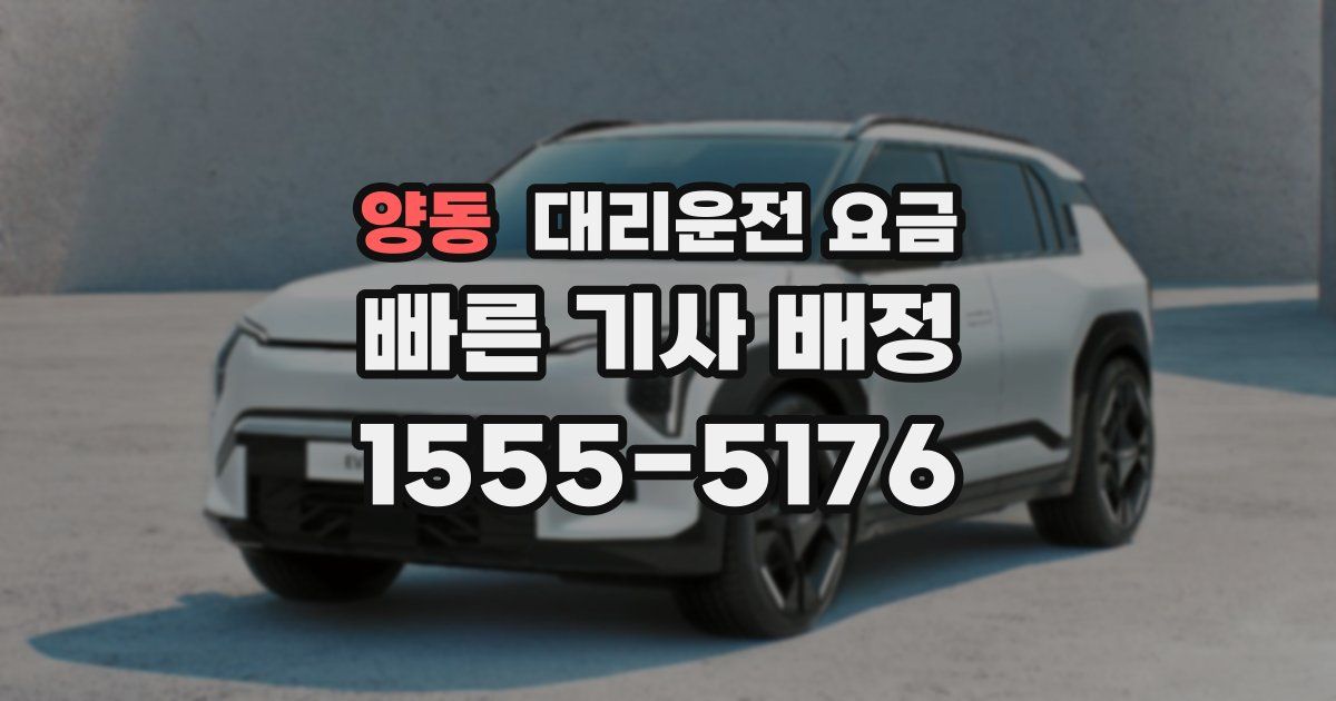 양동 대리운전 가격