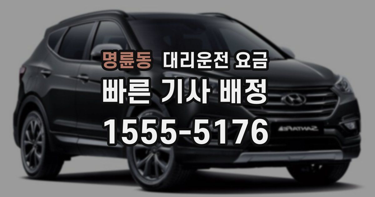 명륜동 대리운전 가격