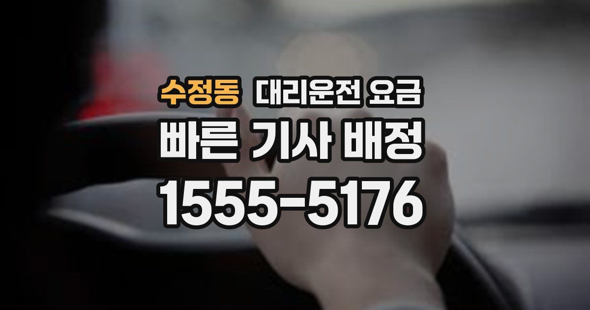 수정동 대리운전 가격
