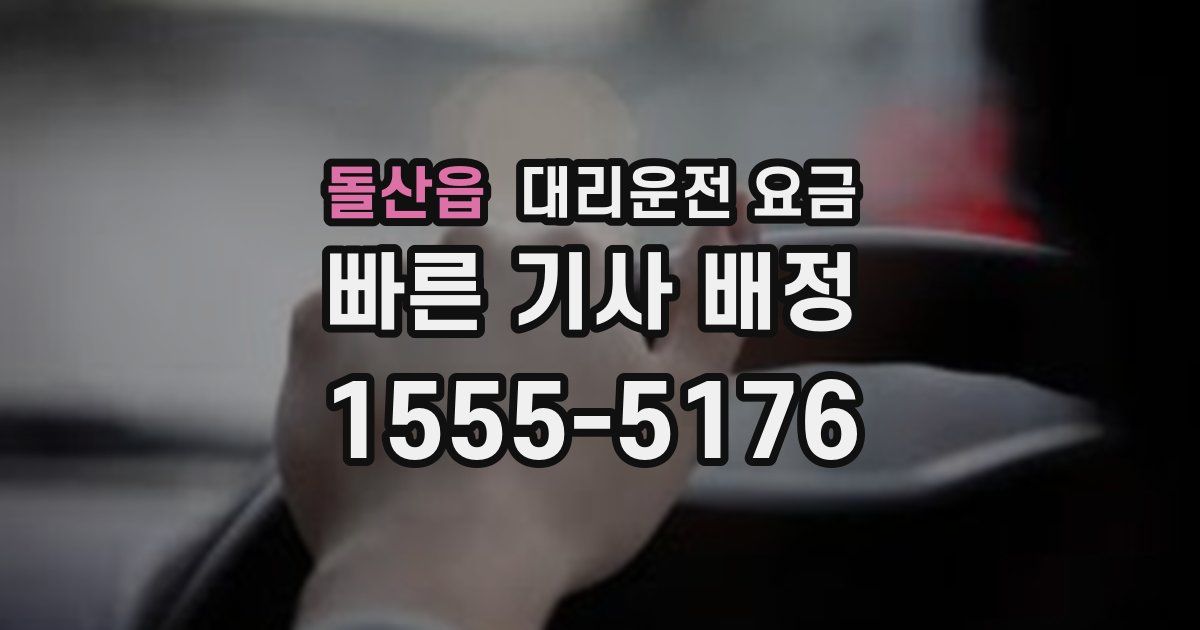 돌산읍 대리운전 가격