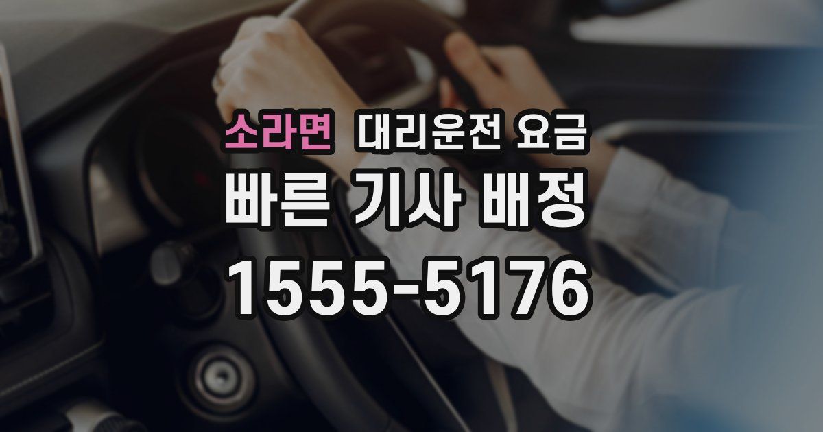 소라면 대리운전 가격