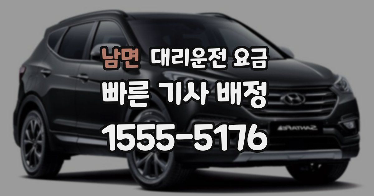 남면 대리운전 가격