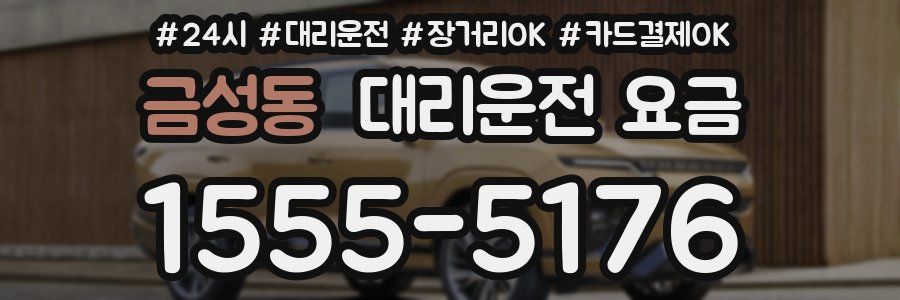 금성동 대리운전 요금