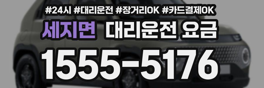 세지면 대리운전 요금