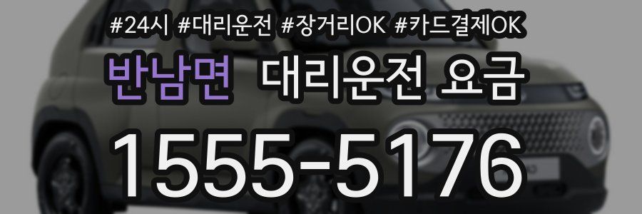 반남면 대리운전 요금