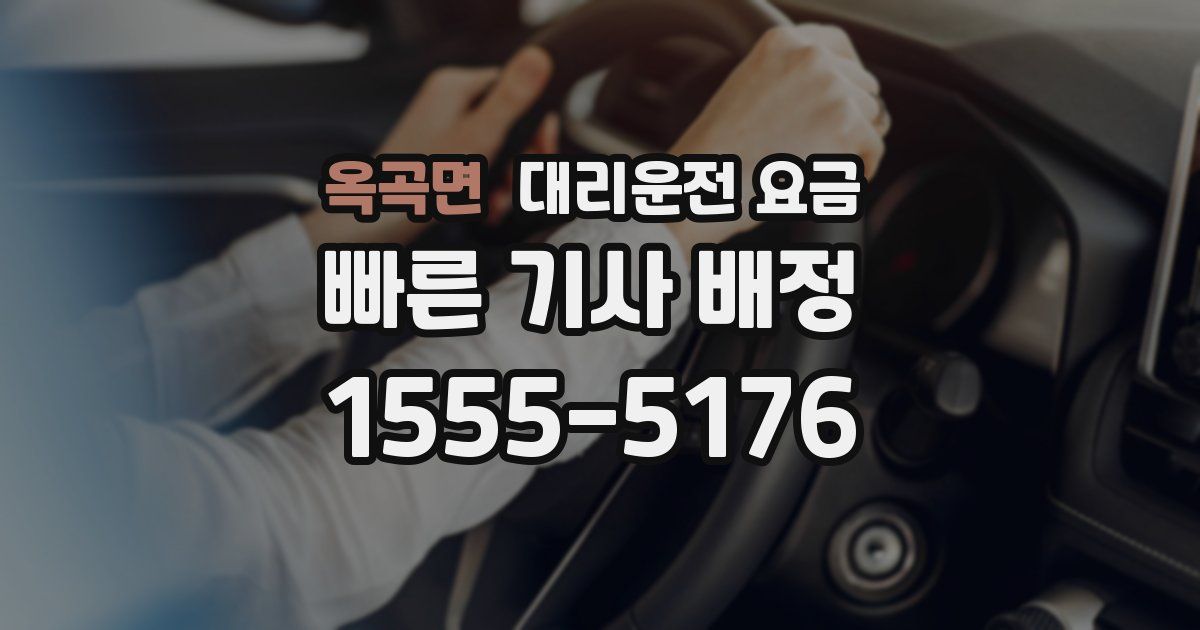 옥곡면 대리운전 가격