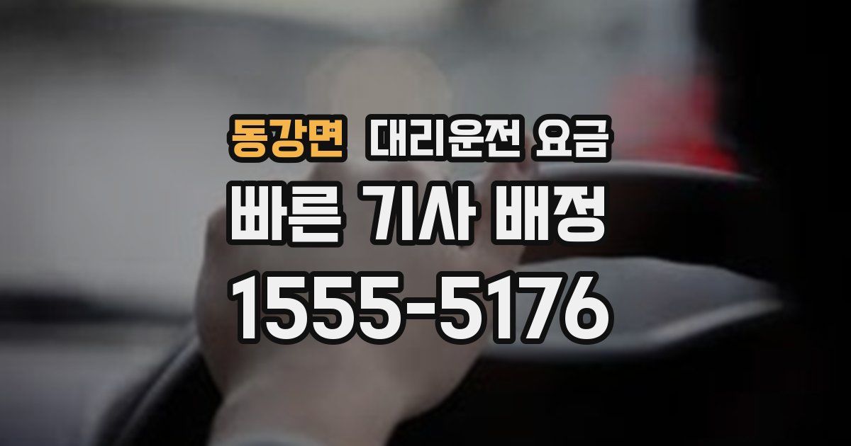 동강면 대리운전 가격