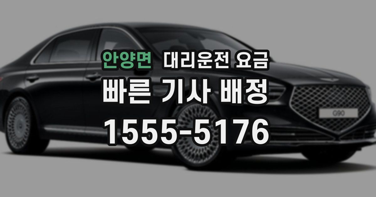안양면 대리운전 가격