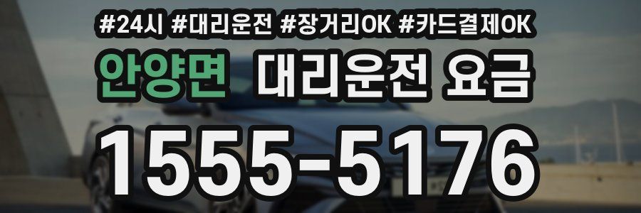 안양면 대리운전 요금