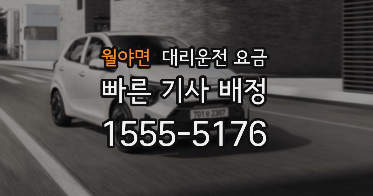 월야면 대리운전 가격