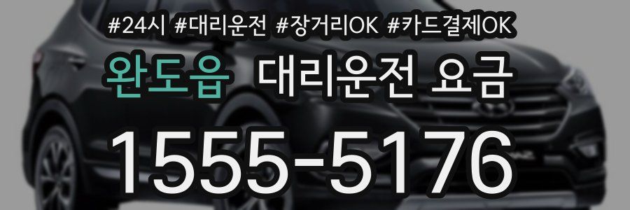 완도읍 대리운전 요금