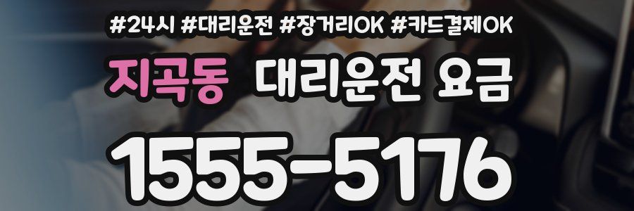 지곡동 대리운전 요금