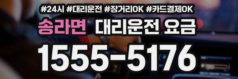 송라면 대리운전 요금