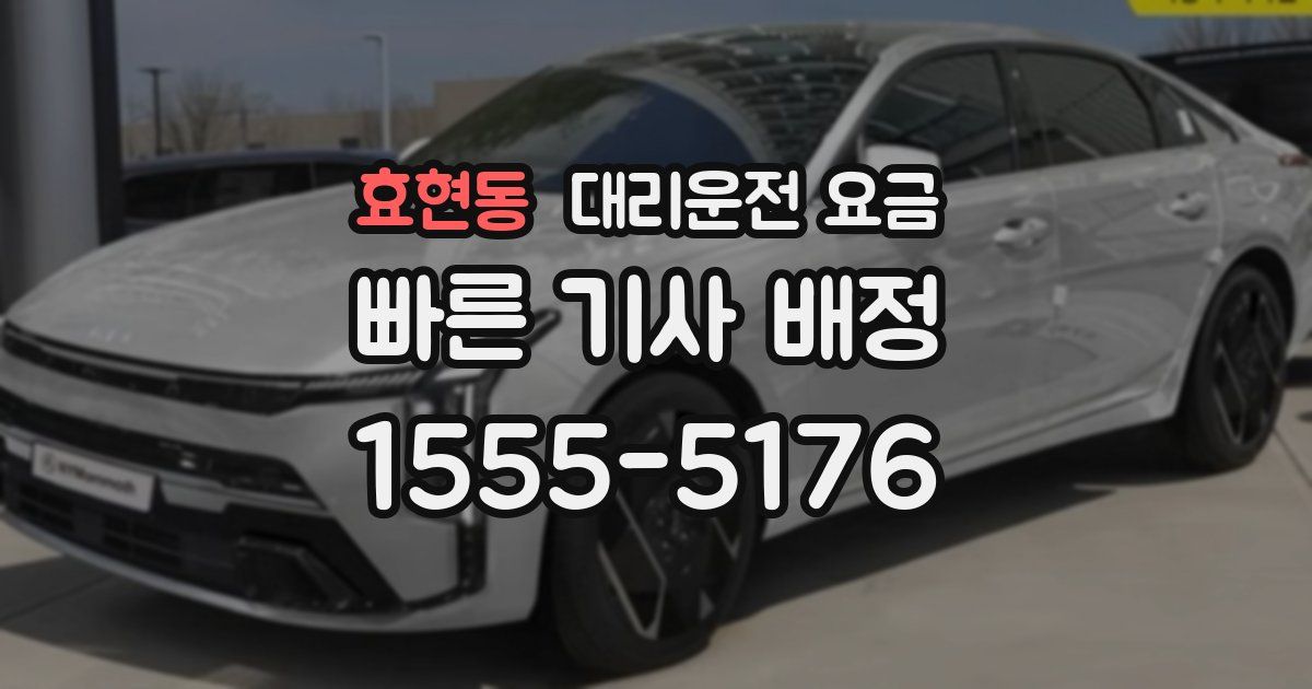 효현동 대리운전 가격