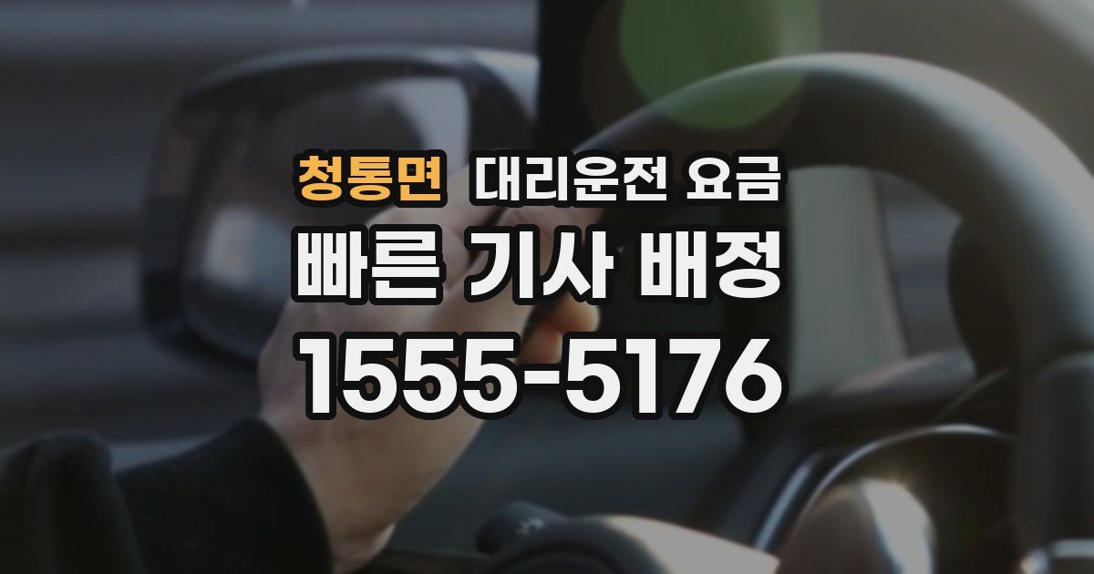 청통면 대리운전 가격