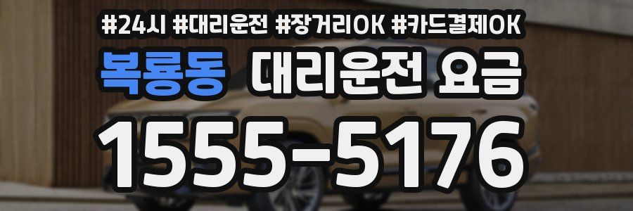 복룡동 대리운전 요금