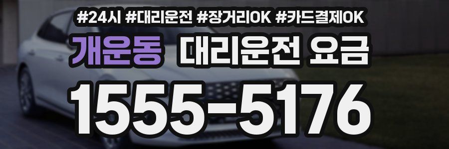 개운동 대리운전 요금