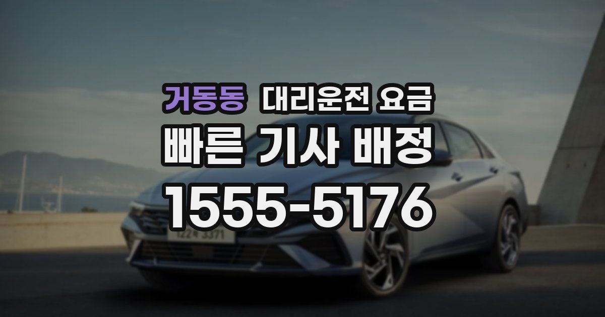 거동동 대리운전 가격