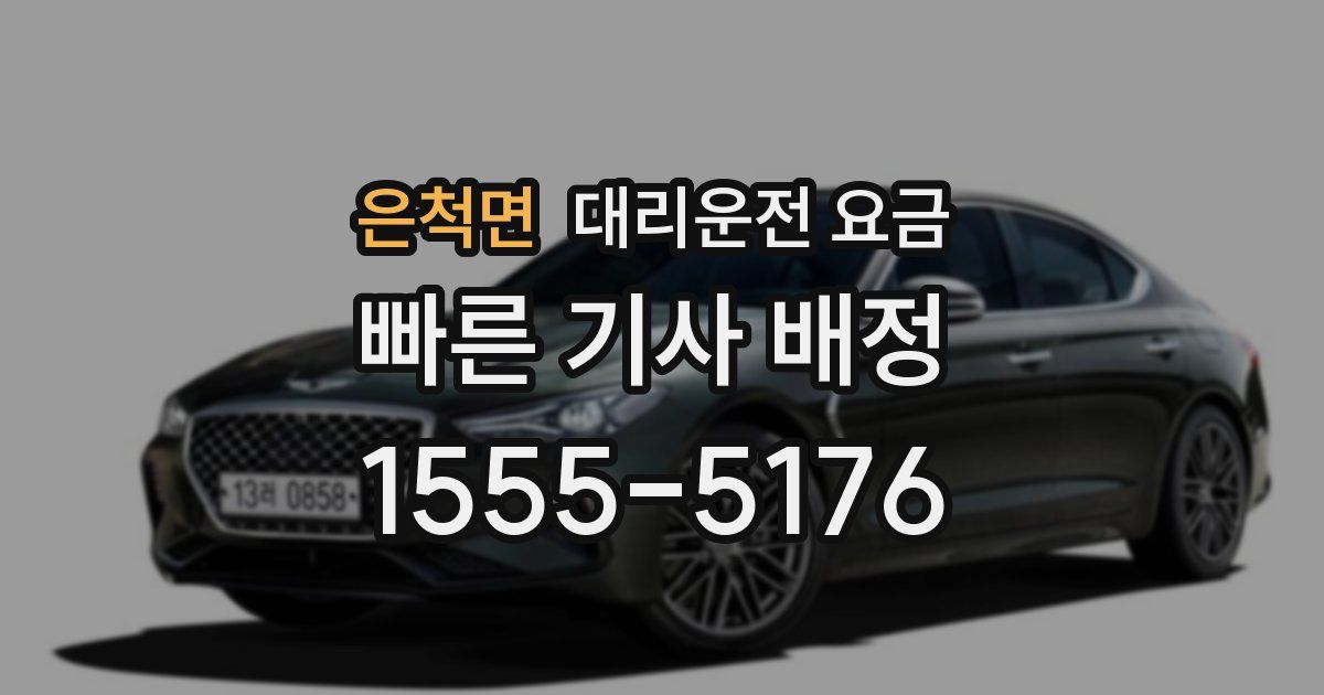 은척면 대리운전 가격