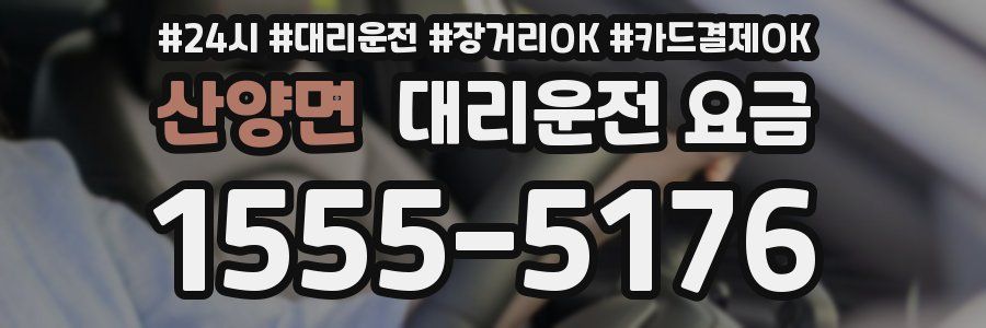 산양면 대리운전 요금