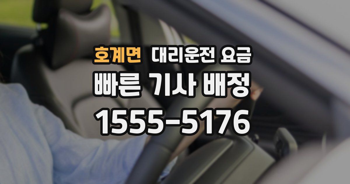호계면 대리운전 가격