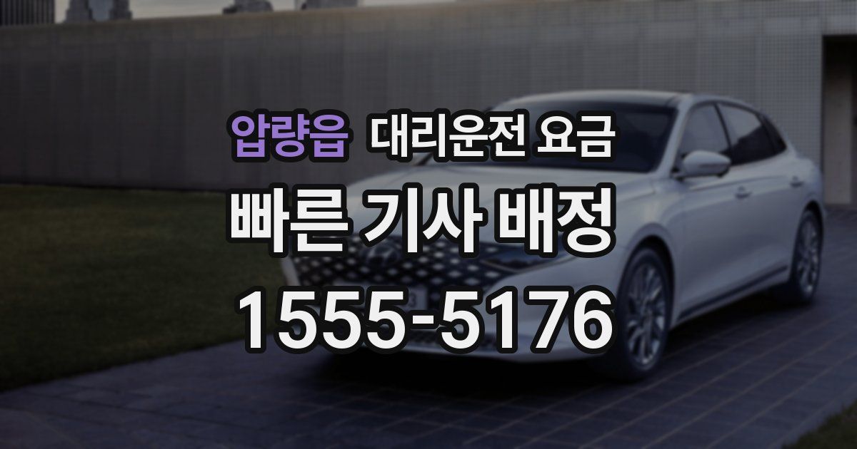 압량읍 대리운전 가격