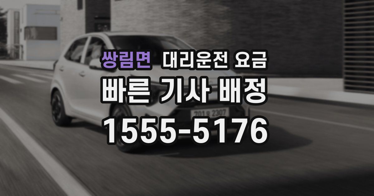 쌍림면 대리운전 가격