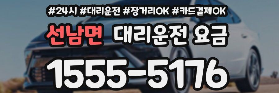 선남면 대리운전 요금
