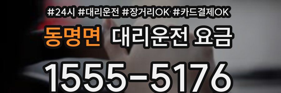 동명면 대리운전 요금