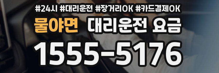 물야면 대리운전 요금