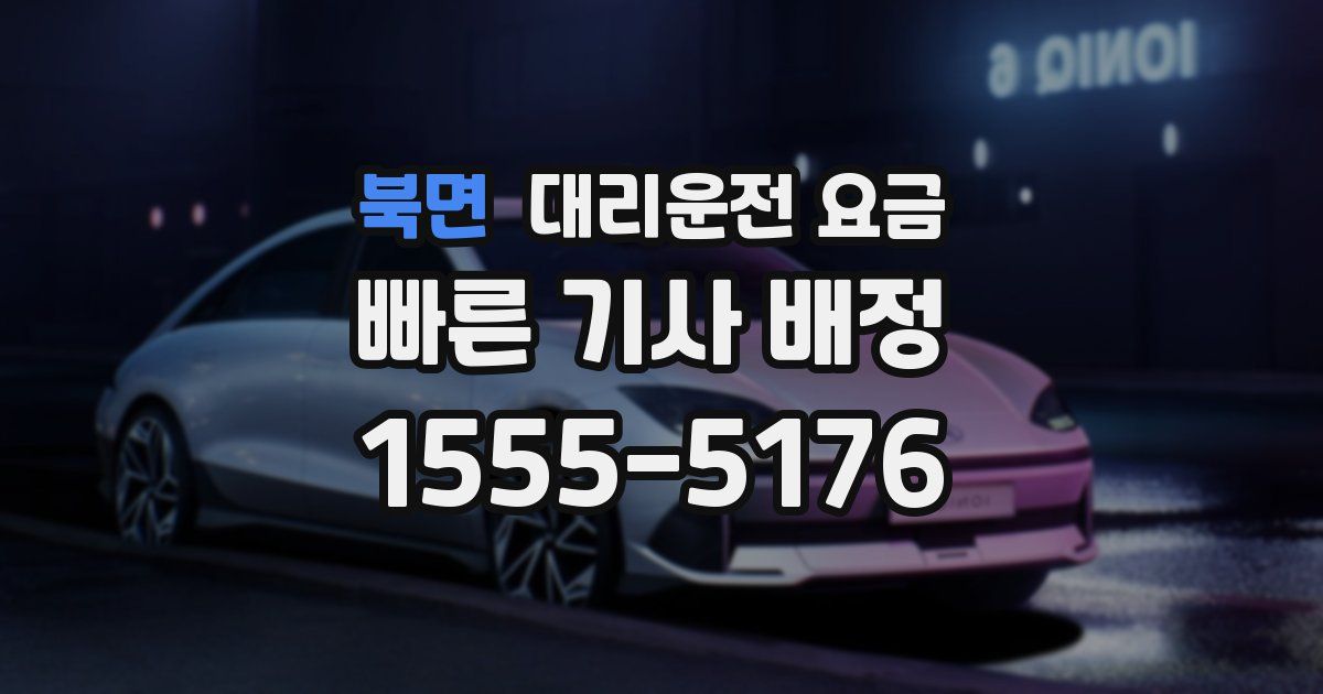 북면 대리운전 가격