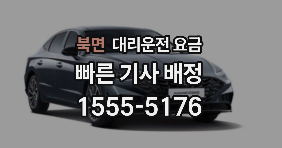 북면 대리운전 가격