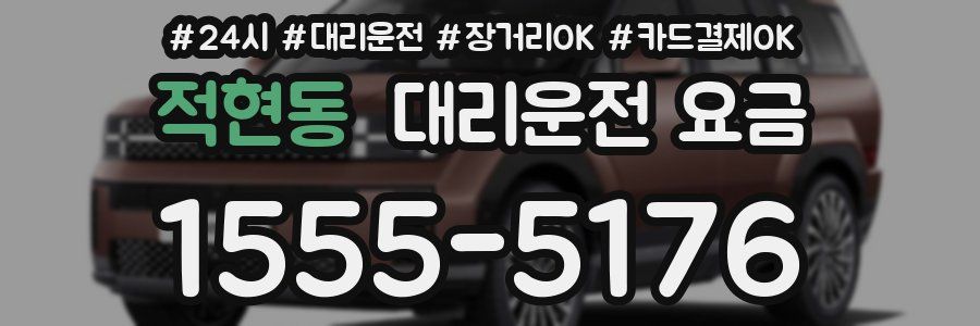 적현동 대리운전 요금