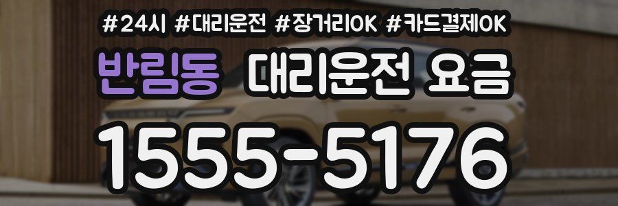 반림동 대리운전 요금