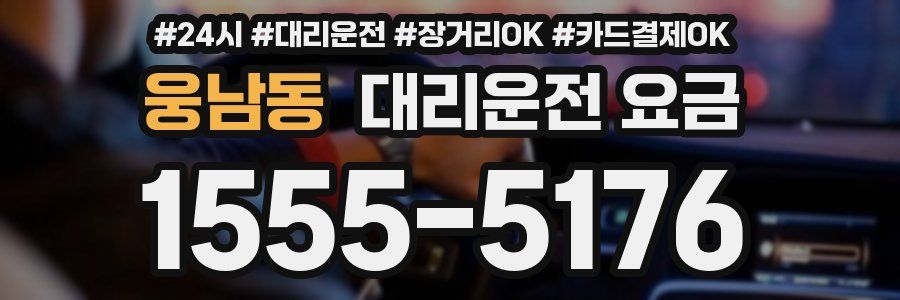 웅남동 대리운전 요금