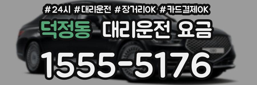 덕정동 대리운전 요금