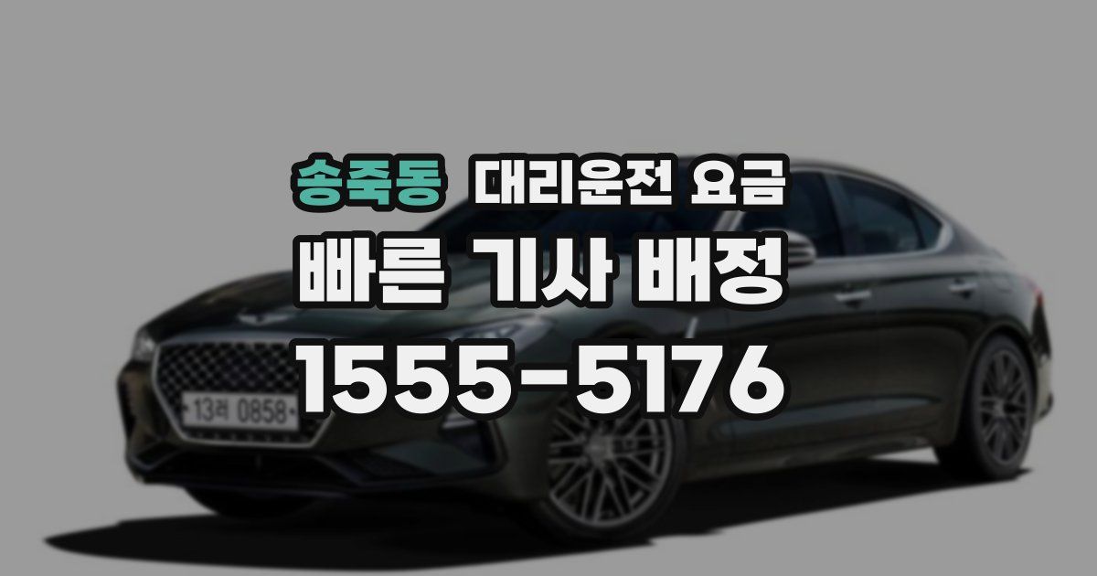 송죽동 대리운전 가격